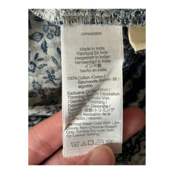 Madewell Top Plus Jeanette Florentine Floral blue size 2X - Picture 8 of 9